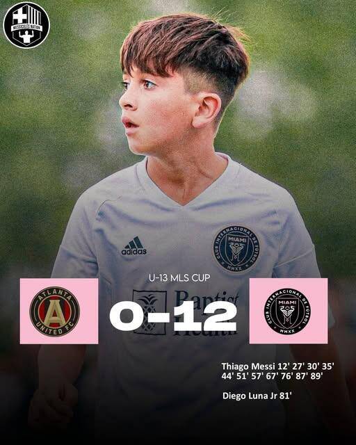  假新聞！梅西兒子U13比賽單場1人轟11球，多家媒體報道后刪除新聞