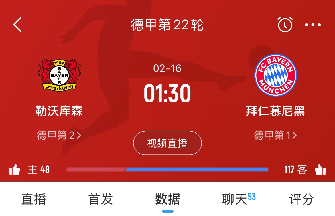  下輪決定冠軍？拜仁下場德甲將客戰(zhàn)勒沃庫森，若取勝將11分領(lǐng)跑
