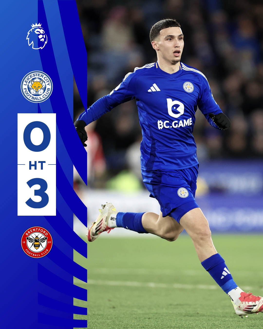  半場0-3！萊斯特若不進球輸球，將主場6連敗0進球創(chuàng)歷史最糟戰(zhàn)績