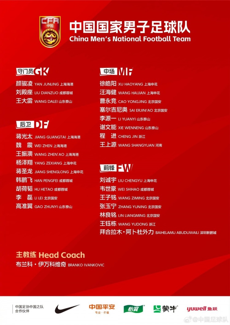  今晚國腳出場綜述：顏駿凌、程進全場 王鈺棟傷退&拜合拉木染紅